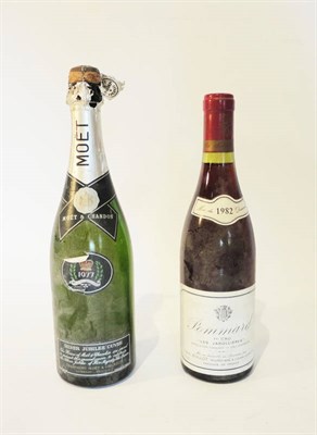 Lot 64 - Pommard "Les Jarollieres" 1982, Henri Boillot, and Moet & Chandon 1977, Silver Jubilee Cuvee...