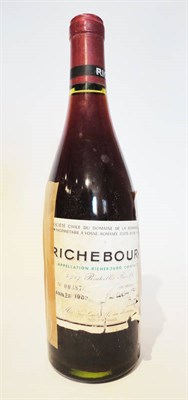 Lot 65 - Richebourg 1983, Domaine de la Romanee-Conti U: 3mm, label torn and attached with brown parcel tape