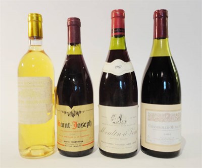 Lot 66 - Moulin-a-Vent 1985, Gerard Lapierre, Saint Joseph 1987, Pierre Coursodon, Chambolle Musigny...