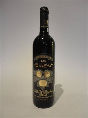 Lot 71 - Wolf Blass Black Label 1995, Cabernet Sauvignon Shiraz (x6) (six bottles) U: into neck/high fill