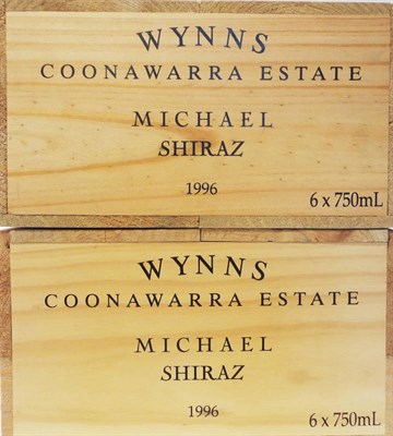 Lot 78 - Wynn's Coonawara Michael 1996, Shiraz owc, half case (x2) (twelve bottles)