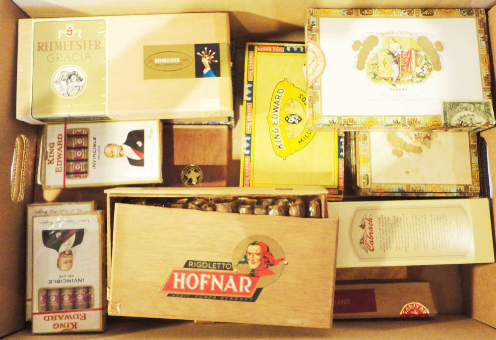 Lot 280 - A Collection Of Assorted Cigars, including a box of 50 King Edward Imperials, opened odd boxes...