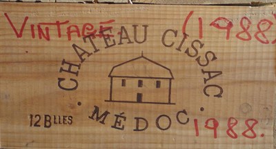 Lot 22 - Chateau Cissac 1988, Medoc, owc (twelve bottles)