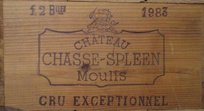 Lot 26 - Chateau Chasse Spleen 1983, Medoc, owc (twelve bottles)