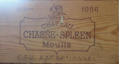 Lot 28 - Chateau Chasse Spleen 1986, Medoc, owc (twelve bottles)