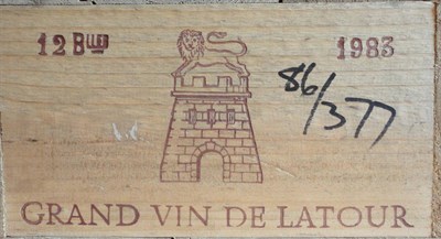 Lot 36 - Chateau Latour 1983, Pauillac, owc (twelve bottles) U: all into neck, some high fill