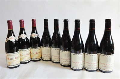 Lot 94 - Cote Rotie 1995, E.A.R.L Jasmin (x3), and Cotes Du Ventoux 2007, Domaine de la Crillonne (x6) (nine