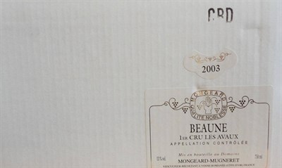 Lot 100 - Beaune Les Avaux 2003, Mongeard Mugneret, oc (six bottles)