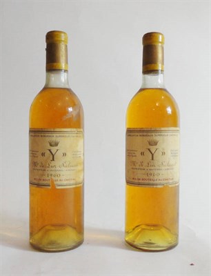 Lot 107 - Chateau d'Yquem "Y" 1960, Sauternes (x2) (two bottles)  U: top shoulder