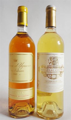 Lot 113 - Chateau d'Yquem 1983, Sauternes, and Chateau Coutet 1998, Barsac (two bottles) U: very top shoulder