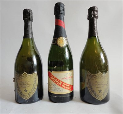 Lot 125 - Dom Perignon 1983, vintage champagne (x2), Mumm Cordon Rouge 1990, vintage champagne (three...