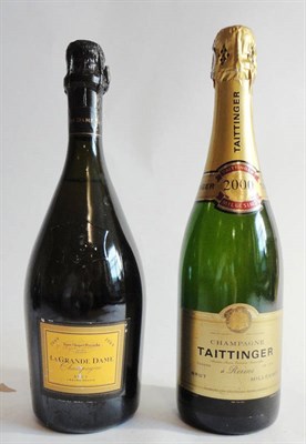 Lot 127 - Veuve Clicquot La Grande Dame 1989, vintage champagne, and Taittinger 2000, vintage champagne...