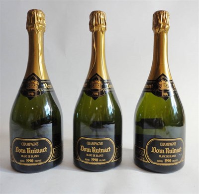 Lot 130 - Dom Ruinart Blanc de Blancs 1990, vintage champagne (x3), and Dom Ruinart Blanc de Blancs NV,...