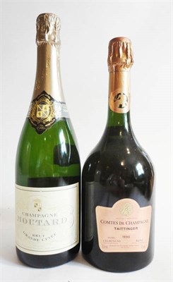 Lot 132 - Taittinger Comtes de Champagne Rose 1996, vintage champagne, and Moutard NV (two bottles) U:...