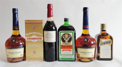 Lot 157 - A Mixed Parcel of Spirits Comprising: Philippe de Bourgogne Creme de Cassis, Jagermeister,...