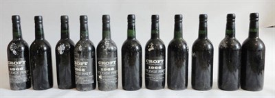 Lot 163 - Croft 1966, vintage port, (x11) (eleven bottles) U: all into neck, some missing labels