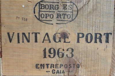 Lot 167 - Borges 1963, vintage port, half case, owc (six bottles)