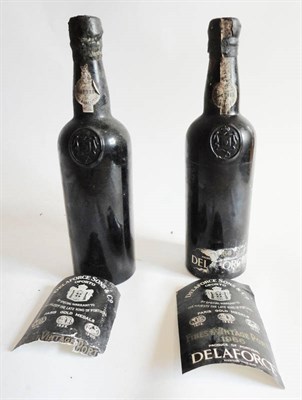 Lot 181 - Delaforce 1966, vintage port (x2) (two bottles) U: into neck and top shoulder, labels detached