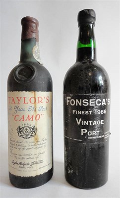 Lot 184 - Fonseca 1966, vintage port, and Taylor 30 Year Old "Camo" (two bottles)