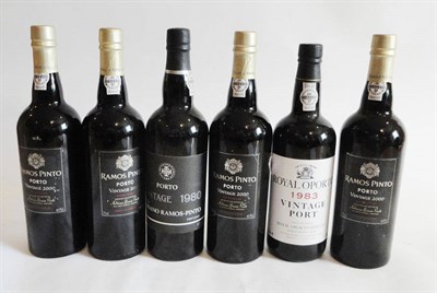 Lot 186 - Cockburn 1970, vintage port, Ramos Pinto 1980, vintage port, Royal Oporto 1983, vintage port, Ramos