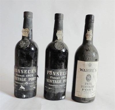 Lot 189 - Fonseca 1975, vintage port (x2), and Warre 1975, vintage port (three bottles)