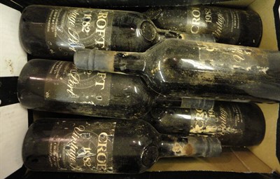 Lot 194 - Croft 1982, vintage port (x10) (ten bottles) U: torn labels