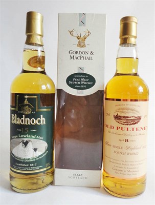 Lot 217 - Bladnoch 15 Year Old, Single Lowland Malt, 70cl, 55%, and Old Pulteney 8 Year Old, Gordon and...