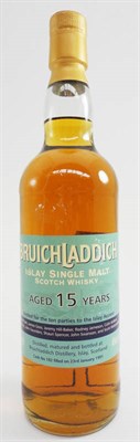 Lot 221 - Bruichladdich 15 Year Old "Bottled for the ten parties to the Islay Accord", cask number 182 filled