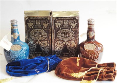 Lot 224 - Chivas Regal Royal Salute 21 Year Old, 26 2/3 fl ozs, 70°, with original pouch and carton (x2)...