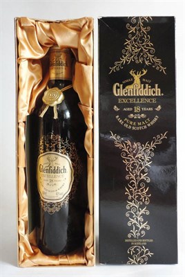 Lot 230 - Glenfiddich Excellence 18 Year Old, in original satin lined presentation case and information card