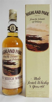 Lot 237 - Highland Park 8 Year Old, James Grant & Co, 70° proof, 26 2/3 fl ozs, 75.7cl, in original carton