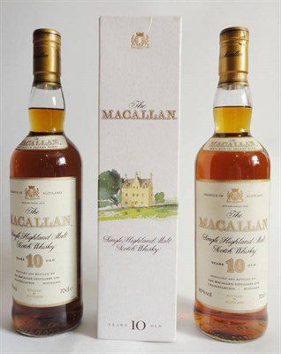 Lot 247 - The Macallan 10 Year Old, matured in sherry wood, 40%, 70cl, in original cream carton, and The...