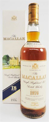 Lot 248 - The Macallan 18 Year Old Distilled 1976, matured in sherry wood, 43%, 70cl, in original cream...