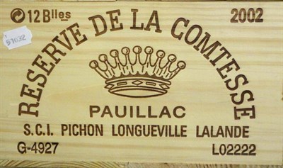 Lot 21 - Chateau Pichon-Longueville Comtesse de Lalande Reserve de la Comtesse 2002, Pauillac, owc...