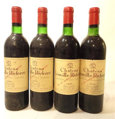 Lot 71 - Chateau Leoville Poyferre 1970, St Julien (x4) (four bottles) U: 3x very top shoulder 1x top...