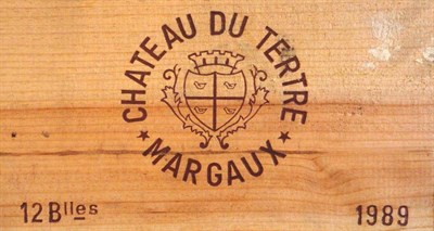 Lot 87 - Chateau Du Terte 1989, Margaux, owc, (x6) (six bottles)