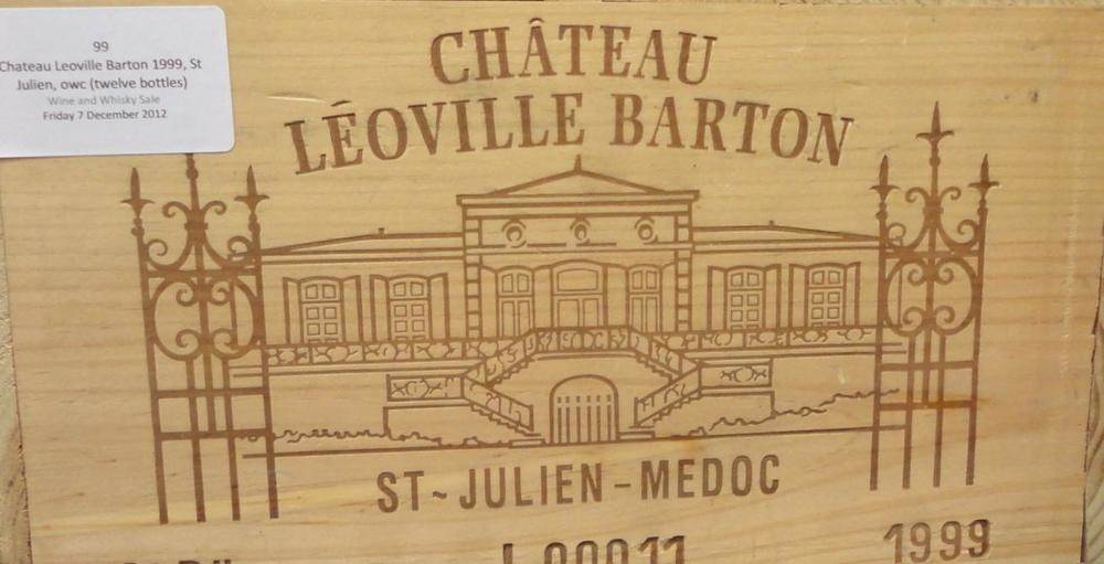 Lot 99 - Chateau Leoville Barton 1999, St Julien, owc (twelve bottles)