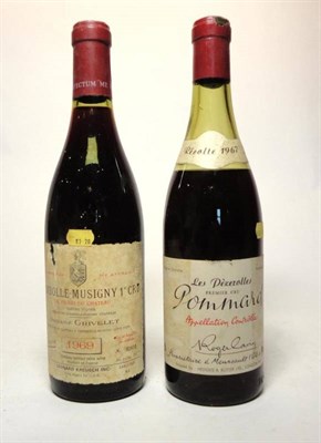 Lot 117 - Chambolle Musigny 1969, Domaine Grivelet; Pommard 1967, Roger Cavin (two bottles) U: 6mm, tear...