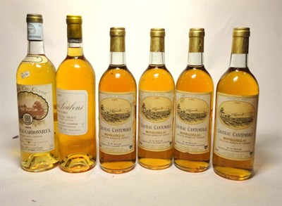 Lot 142 - Chateau Cantemerle Monbazillac 1985, Monbazillac (x4); Chateau Loubens 1986, Sauternes; Chateau...