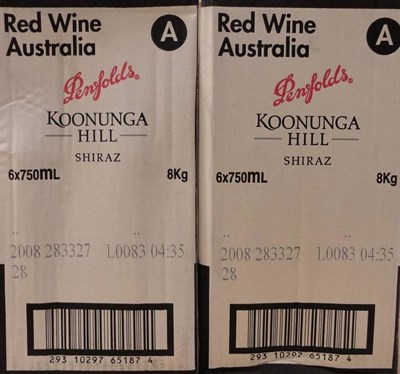 Lot 165 - Penfolds Koonunga Hill 2008, Shiraz, half case, oc (x2) (twelve bottles)