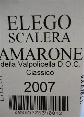 Lot 193 - Amarone della Valpolicella Classico 2007, Elego Scalera half case, oc (six bottles)