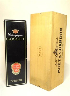 Lot 209 - Moet & Chandon 1976, vintage champagne, owc; Gosset Special Reserve, NV champagne, oc (two bottles)