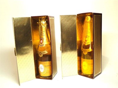 Lot 216 - Louis Roederer 1983, vintage champagne, oc (x2) (two bottles) U: both around 0.7cm, one lacking...