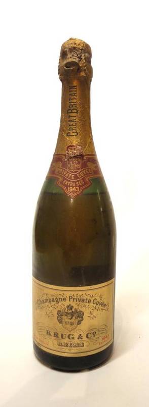 Lot 219 - Krug 1943, vintage champagne, labelled