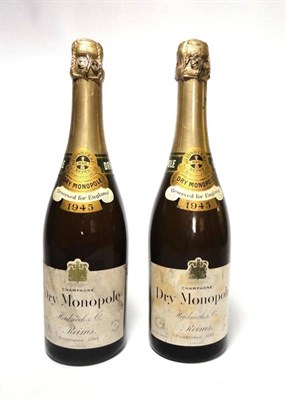 Lot 221 - Heidsieck & Co Dry Monopole 1945, vintage champagne Reserved for England (x2) (two bottles) U:...