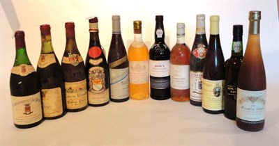 Lot 262 - A Mixed Parcel Including: Monbazillac 1969, Delperier Freres; Chateauneuf du Pape 1974, Moreau...