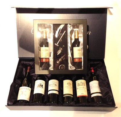 Lot 264 - A Presentation Case of Bordeaux Comprising; Domaine Marquie Ravardel 2009, Chateauneuf du Pape;...