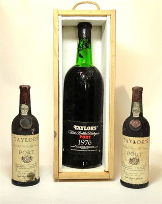 Lot 278 - Taylor Over 40 Year Old Tawny Port, (x2) (two bottles); Taylor 1976, LBV port, double magnum,...