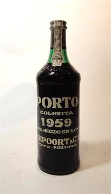 Lot 283 - Niepoort Colheita 1959, vintage port U: top shoulder