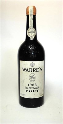 Lot 286 - Warre 1963, vintage port U: into neck, chip to capsule